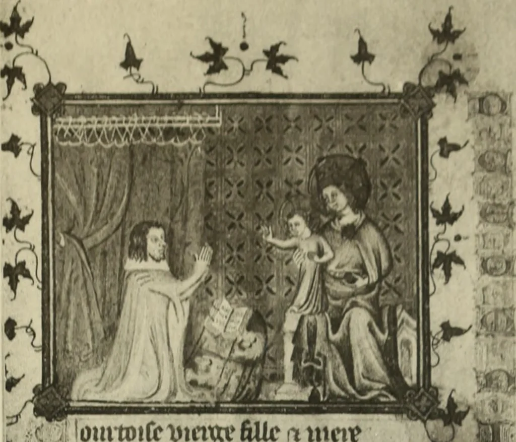 An illustration from Fac-similé de livres copiés et enluminés pour le roi Charles V. : souvenir de la journée du 8 mars 1903, 1903, leaf 20