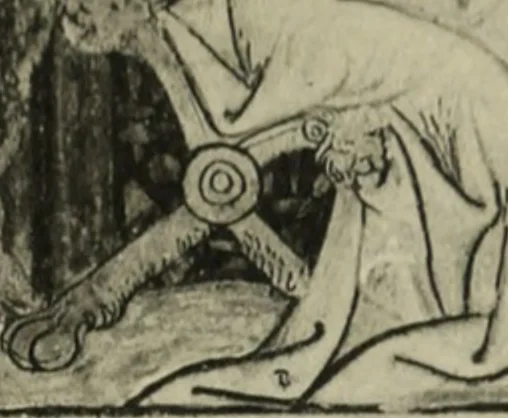 An illustration from Fac-similé de livres copiés et enluminés pour le roi Charles V. : souvenir de la journée du 8 mars 1903, 1903, leaf 24