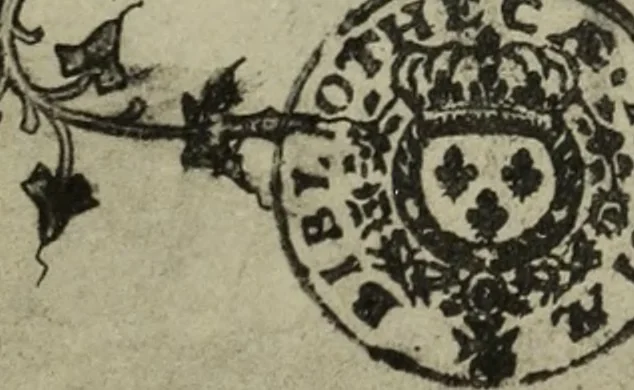 An illustration from Fac-similé de livres copiés et enluminés pour le roi Charles V. : souvenir de la journée du 8 mars 1903, 1903, leaf 24
