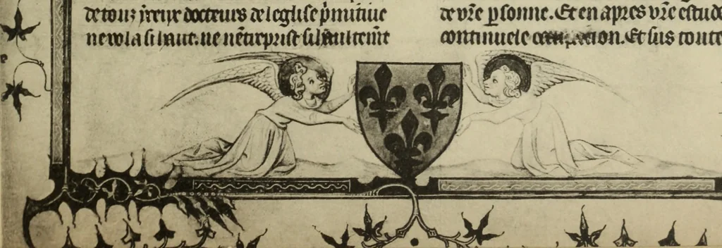 An illustration from Fac-similé de livres copiés et enluminés pour le roi Charles V. : souvenir de la journée du 8 mars 1903, 1903, leaf 46