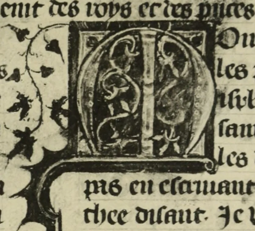 An illustration from Fac-similé de livres copiés et enluminés pour le roi Charles V. : souvenir de la journée du 8 mars 1903, 1903, leaf 50