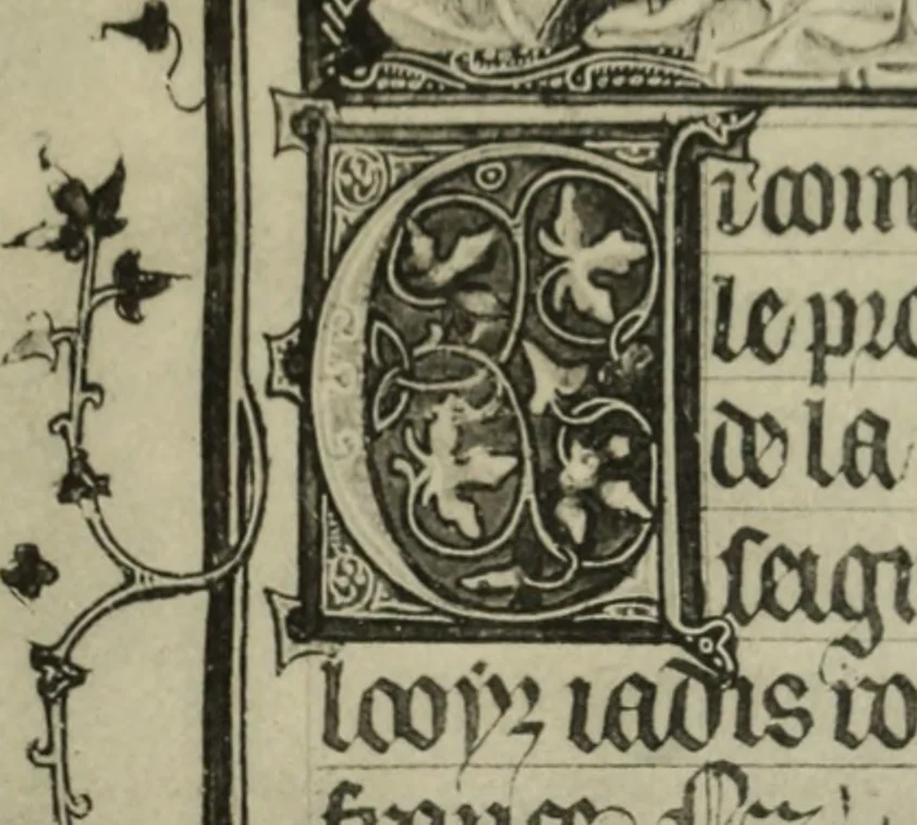 An illustration from Fac-similé de livres copiés et enluminés pour le roi Charles V. : souvenir de la journée du 8 mars 1903, 1903, leaf 54