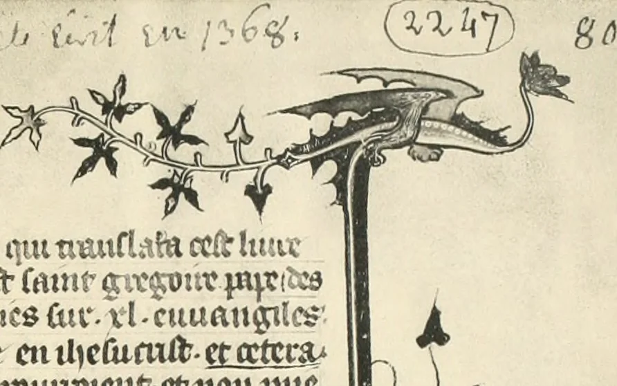 An illustration from Fac-similé de livres copiés et enluminés pour le roi Charles V. : souvenir de la journée du 8 mars 1903 offert à ses amis, 1903, leaf 32