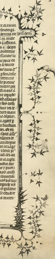 An illustration from Fac-similé de livres copiés et enluminés pour le roi Charles V. : souvenir de la journée du 8 mars 1903 offert à ses amis, 1903, leaf 42