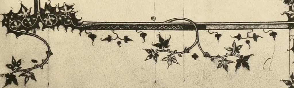 An illustration from Fac-similé de livres copiés et enluminés pour le roi Charles V. : souvenir de la journée du 8 mars 1903 offert à ses amis, 1903, leaf 50