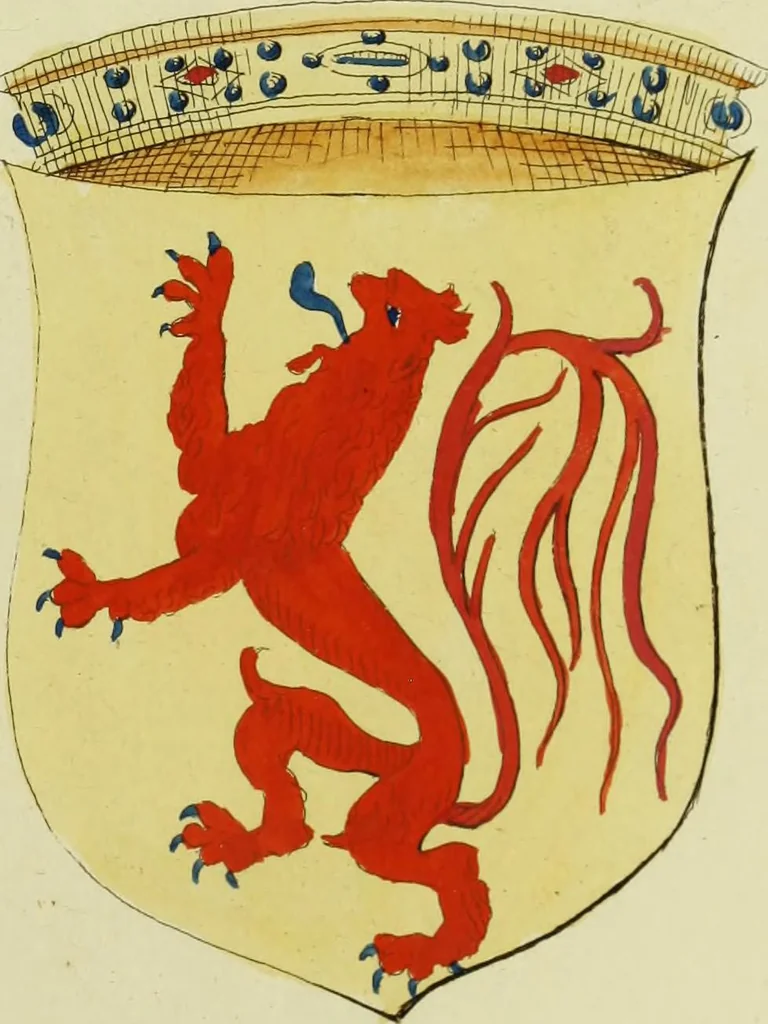 An illustration from Fac simile of an ancient heraldic manuscript, 1822, leaf 143
