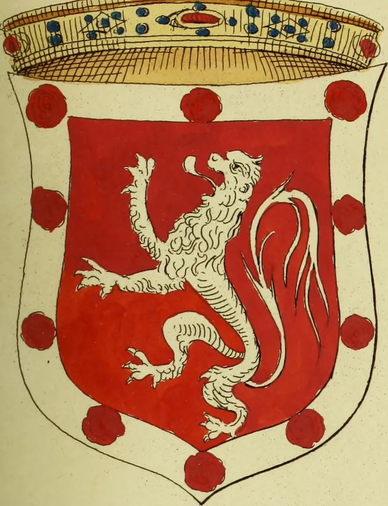 An illustration from Fac simile of an ancient heraldic manuscript, 1822, leaf 147