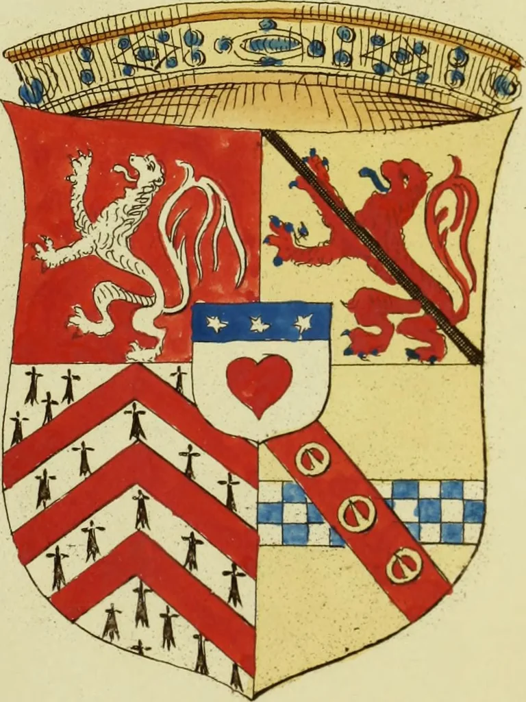 An illustration from Fac simile of an ancient heraldic manuscript, 1822, leaf 147