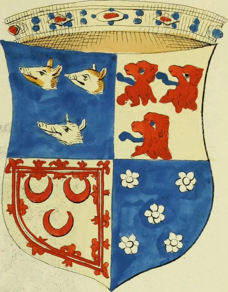 An illustration from Fac simile of an ancient heraldic manuscript, 1822, leaf 151