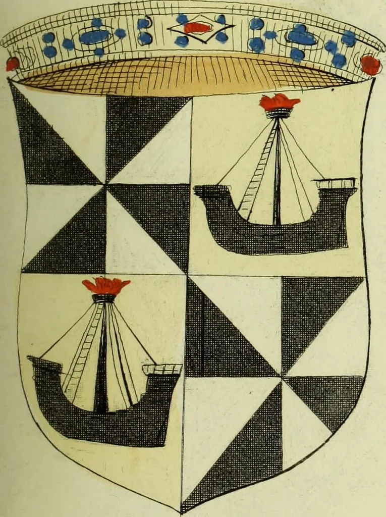 An illustration from Fac simile of an ancient heraldic manuscript, 1822, leaf 151