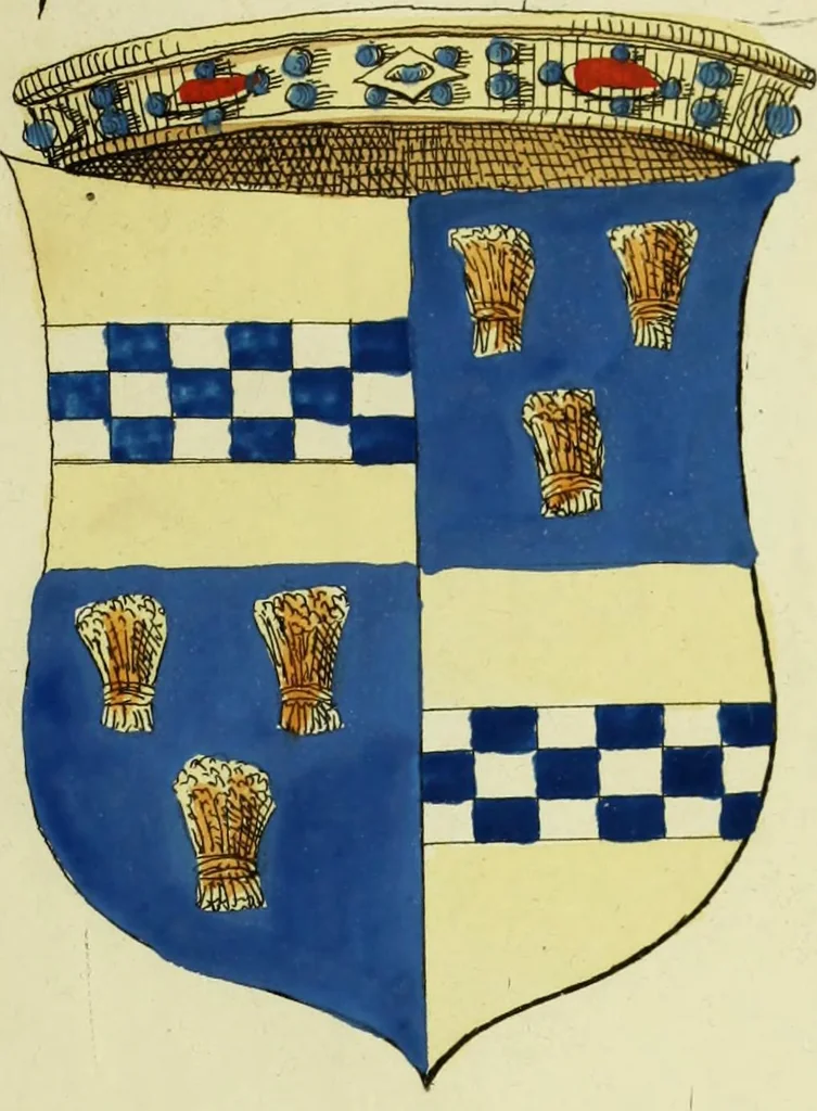 An illustration from Fac simile of an ancient heraldic manuscript, 1822, leaf 157