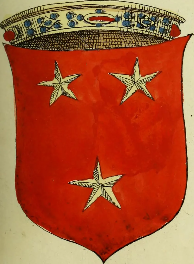 An illustration from Fac simile of an ancient heraldic manuscript, 1822, leaf 157