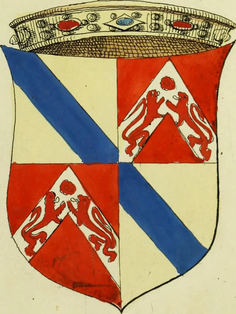 An illustration from Fac simile of an ancient heraldic manuscript, 1822, leaf 157