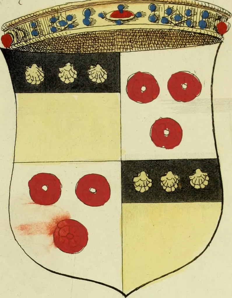 An illustration from Fac simile of an ancient heraldic manuscript, 1822, leaf 165