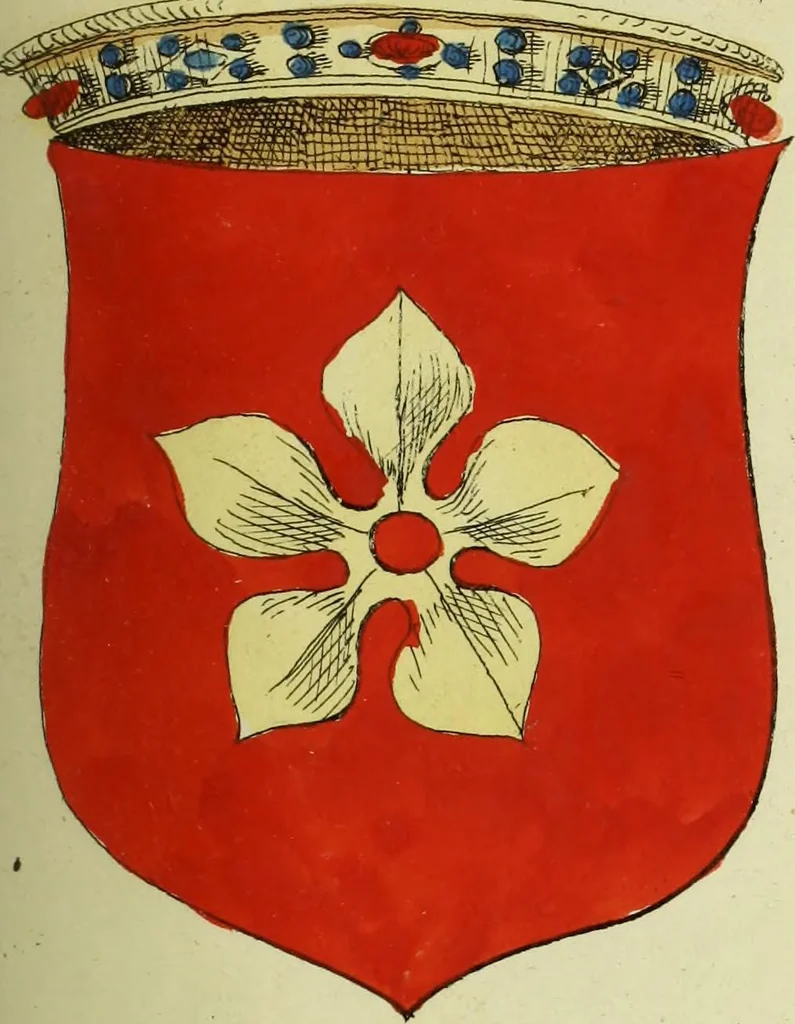 An illustration from Fac simile of an ancient heraldic manuscript, 1822, leaf 173