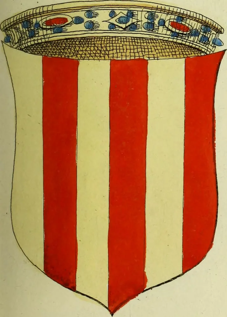 An illustration from Fac simile of an ancient heraldic manuscript, 1822, leaf 177