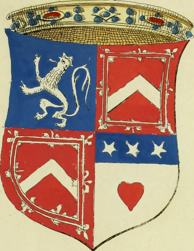 An illustration from Fac simile of an ancient heraldic manuscript, 1822, leaf 177