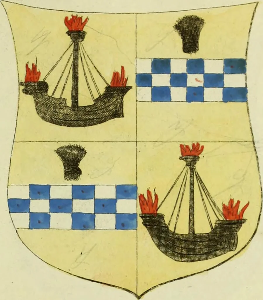 An illustration from Fac simile of an ancient heraldic manuscript, 1822, leaf 187