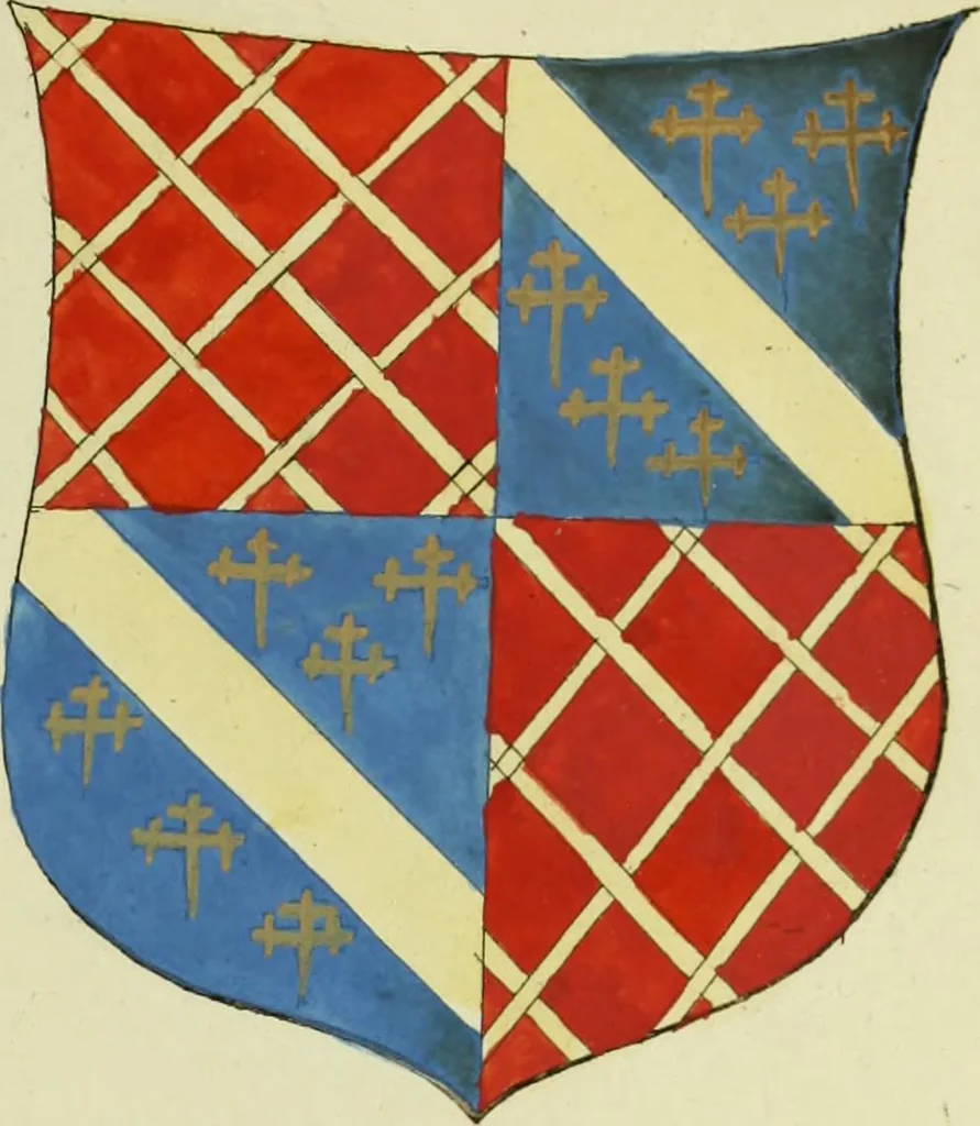 An illustration from Fac simile of an ancient heraldic manuscript, 1822, leaf 195