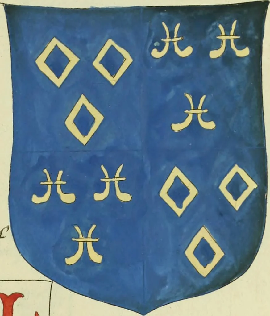 An illustration from Fac simile of an ancient heraldic manuscript, 1822, leaf 253