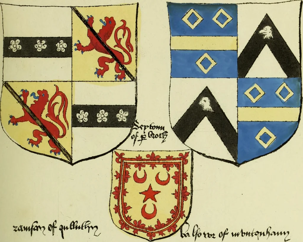 An illustration from Fac simile of an ancient heraldic manuscript, 1822, leaf 255