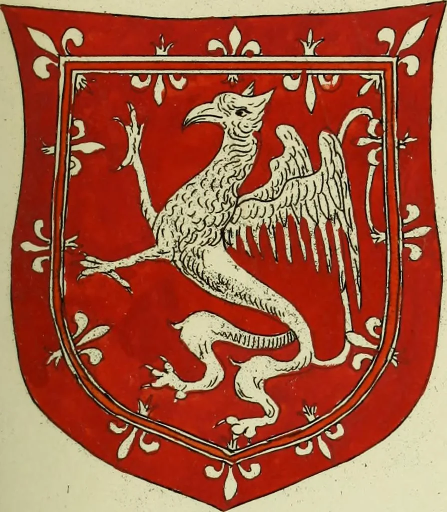 An illustration from Fac simile of an ancient heraldic manuscript, 1822, leaf 313