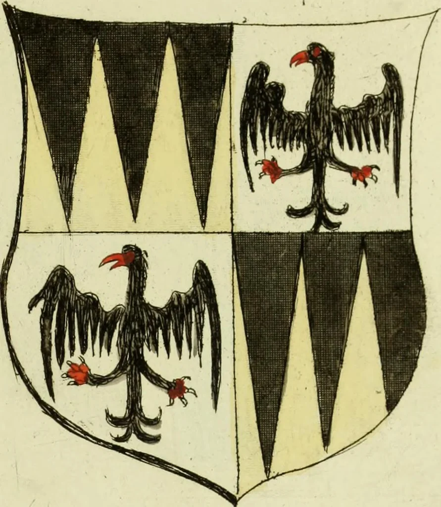 An illustration from Fac simile of an ancient heraldic manuscript, 1822, leaf 317