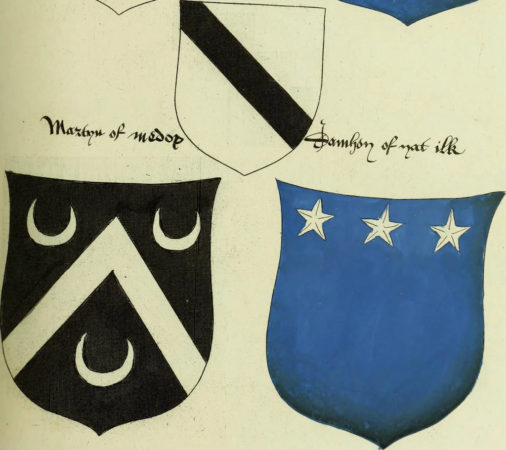 An illustration from Fac simile of an ancient heraldic manuscript, 1822, leaf 329