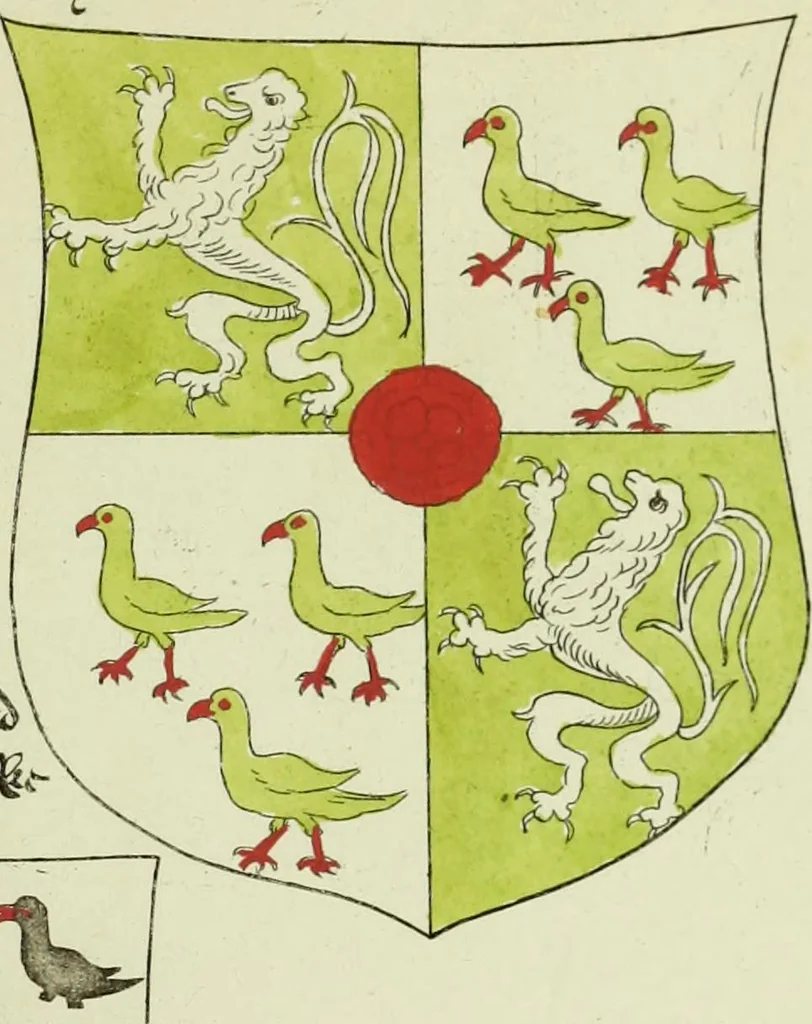 An illustration from Fac simile of an ancient heraldic manuscript, 1822, leaf 369