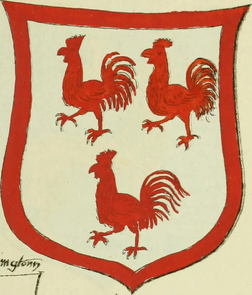 An illustration from Fac simile of an ancient heraldic manuscript, 1822, leaf 377