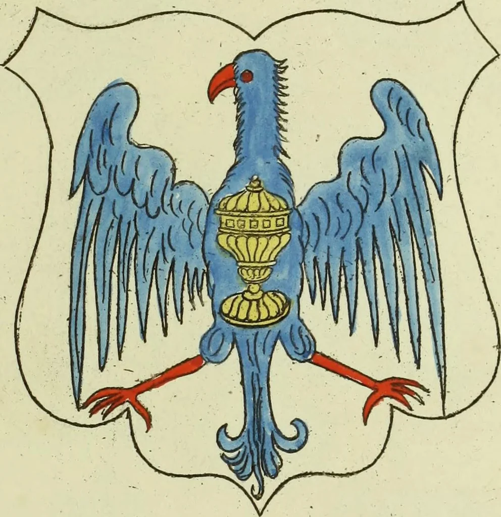 An illustration from Fac simile of an ancient heraldic manuscript, 1822, leaf 385