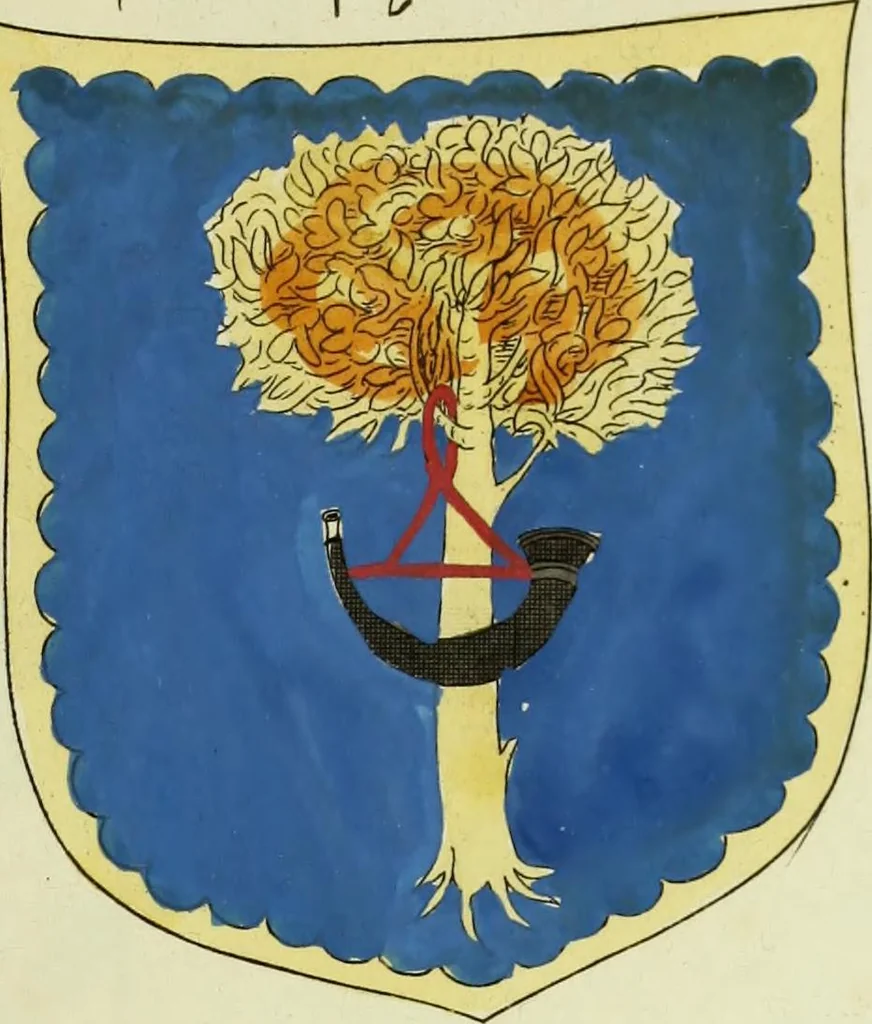 An illustration from Fac simile of an ancient heraldic manuscript, 1822, leaf 393