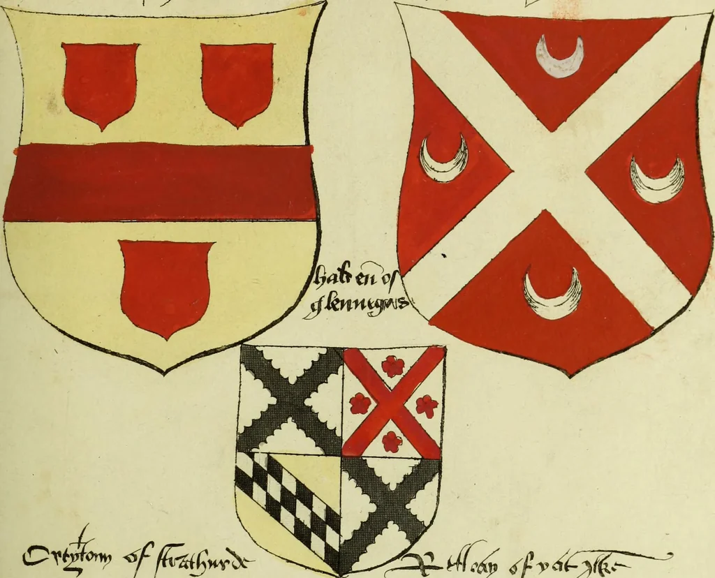 An illustration from Fac simile of an ancient heraldic manuscript, 1822, leaf 395
