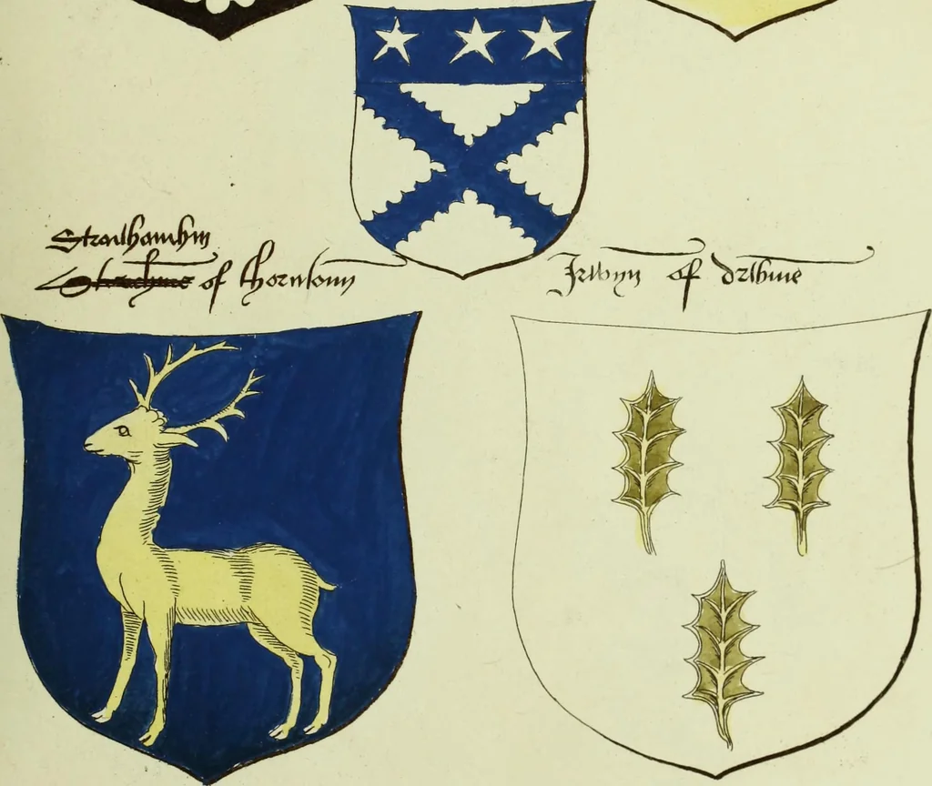 An illustration from Fac simile of an ancient heraldic manuscript, 1822, leaf 403