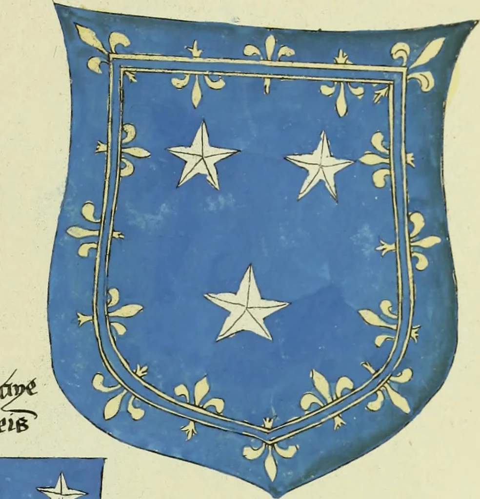 An illustration from Fac simile of an ancient heraldic manuscript, 1822, leaf 407