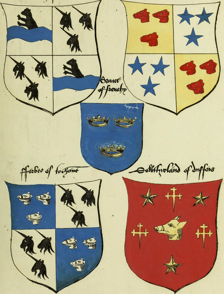 An illustration from Fac simile of an ancient heraldic manuscript, 1822, leaf 415