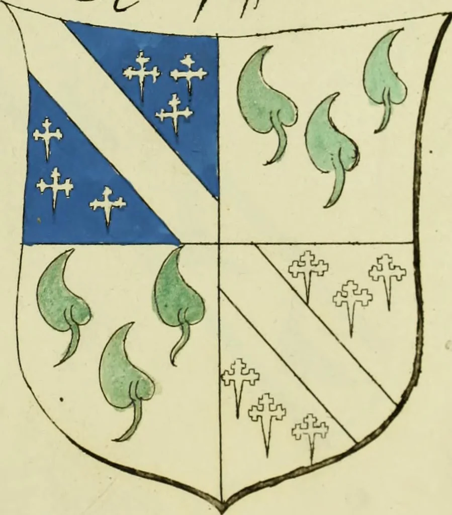 An illustration from Fac simile of an ancient heraldic manuscript, 1822, leaf 423