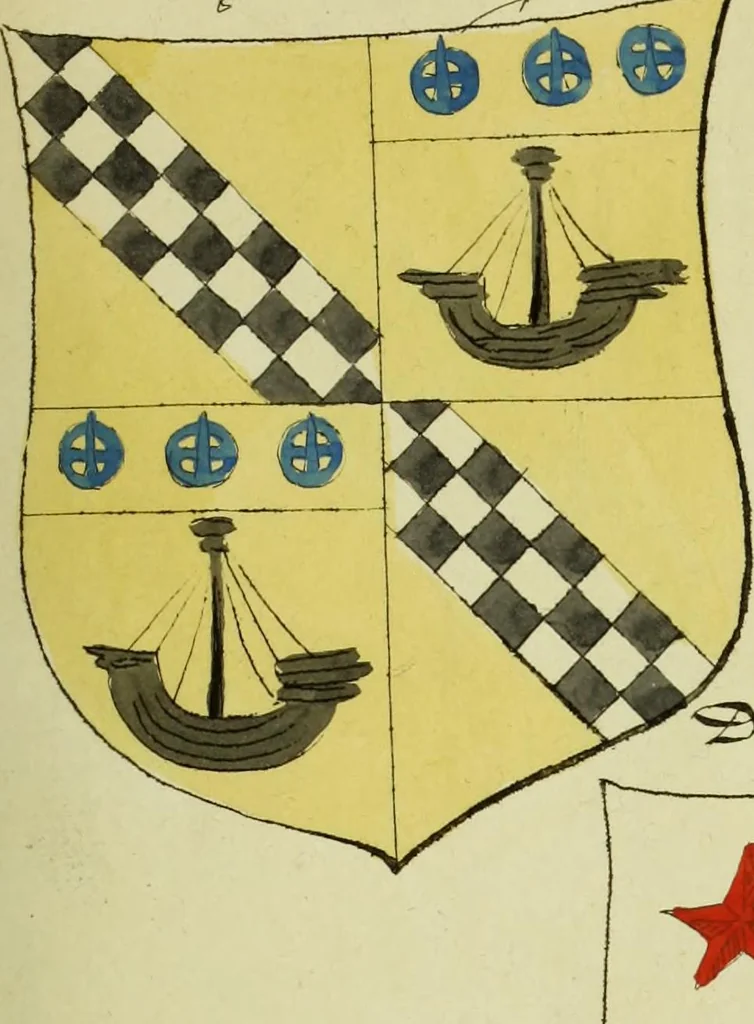 An illustration from Fac simile of an ancient heraldic manuscript, 1822, leaf 425