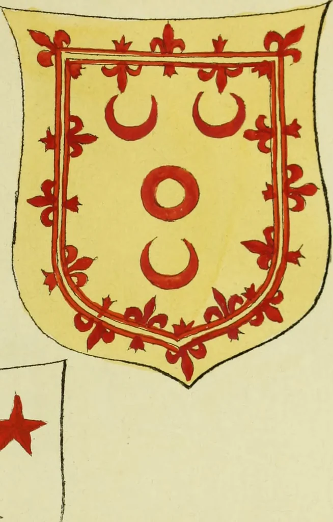 An illustration from Fac simile of an ancient heraldic manuscript, 1822, leaf 425
