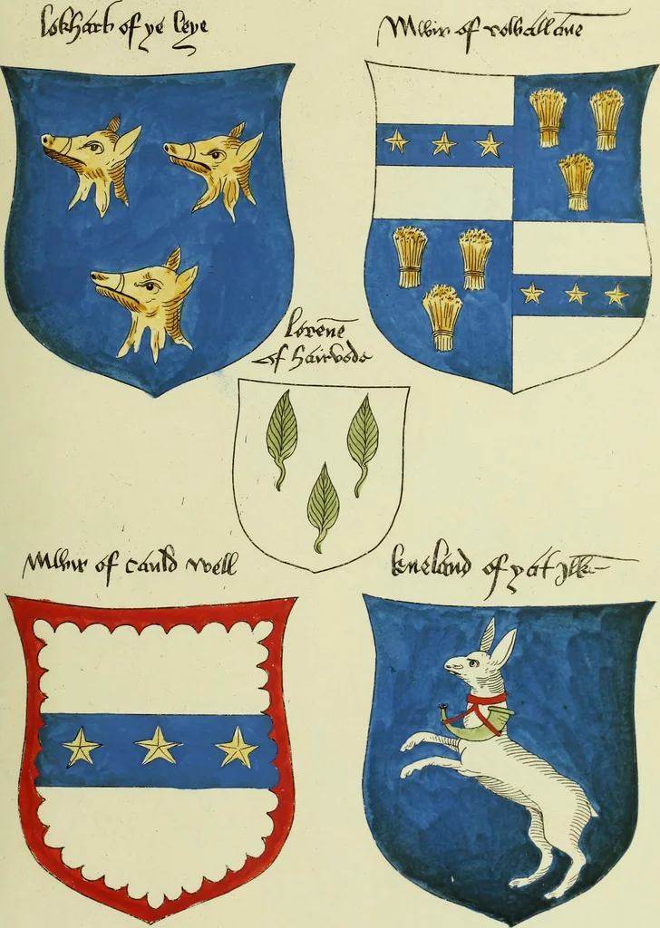 An illustration from Fac simile of an ancient heraldic manuscript, 1822, leaf 437