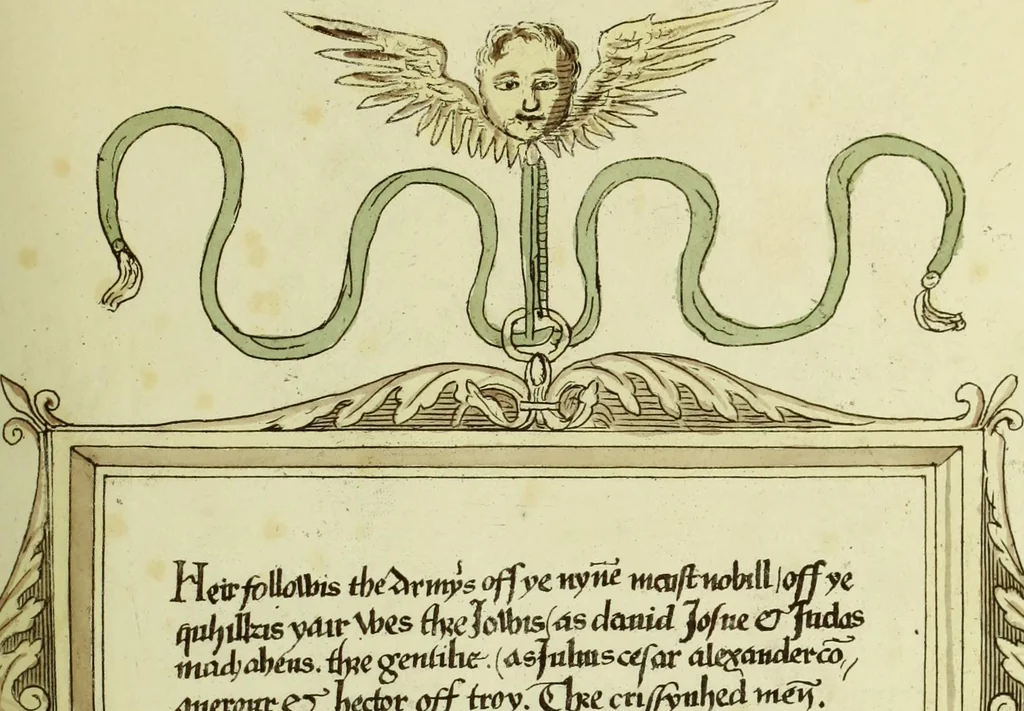An illustration from Fac simile of an ancient heraldic manuscript, 1822, leaf 45