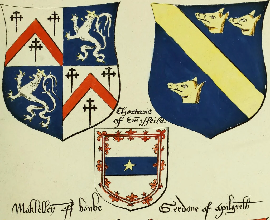 An illustration from Fac simile of an ancient heraldic manuscript, 1822, leaf 453