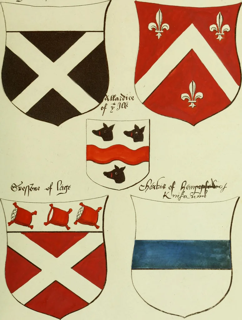 An illustration from Fac simile of an ancient heraldic manuscript, 1822, leaf 469