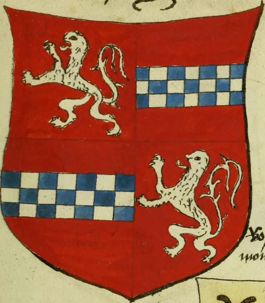 An illustration from Fac simile of an ancient heraldic manuscript, 1822, leaf 477