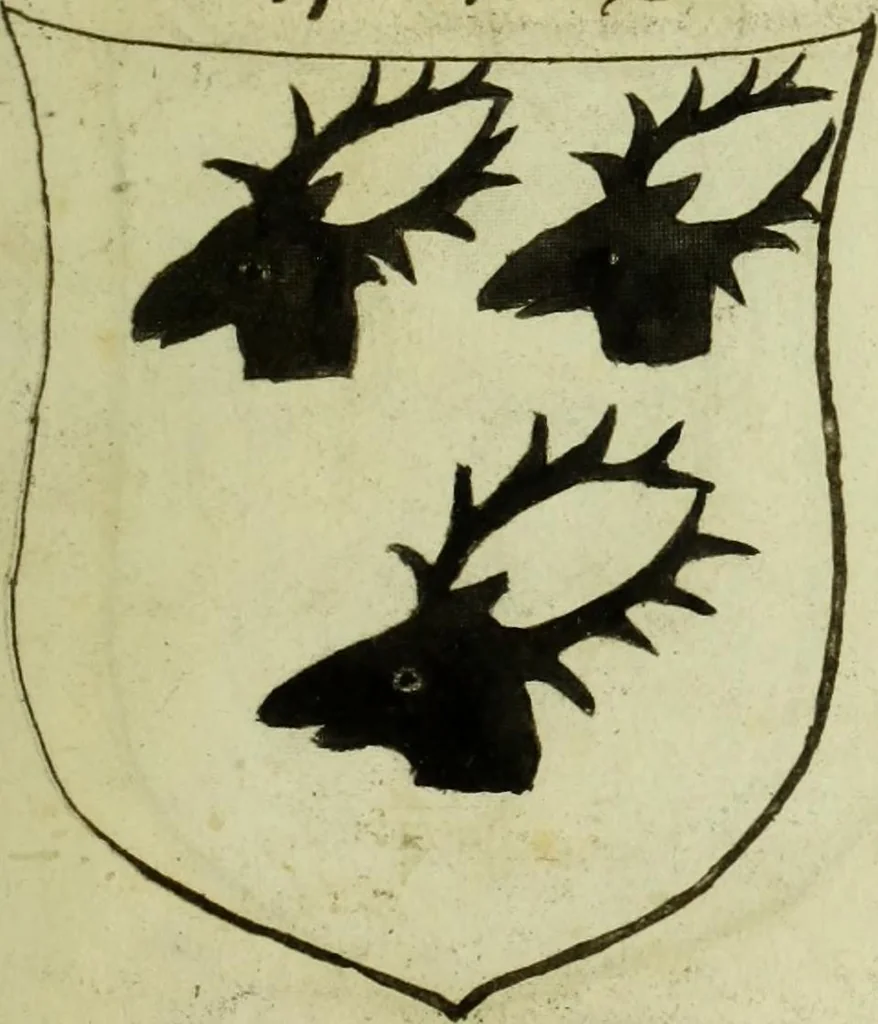 An illustration from Fac simile of an ancient heraldic manuscript, 1822, leaf 477