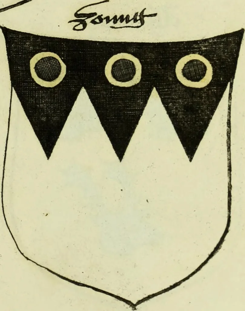 An illustration from Fac simile of an ancient heraldic manuscript, 1822, leaf 481