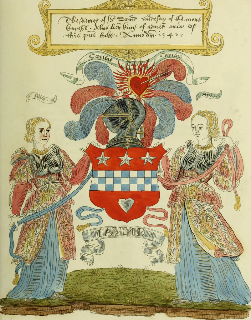 An illustration from Fac simile of an ancient heraldic manuscript, 1822, leaf 495
