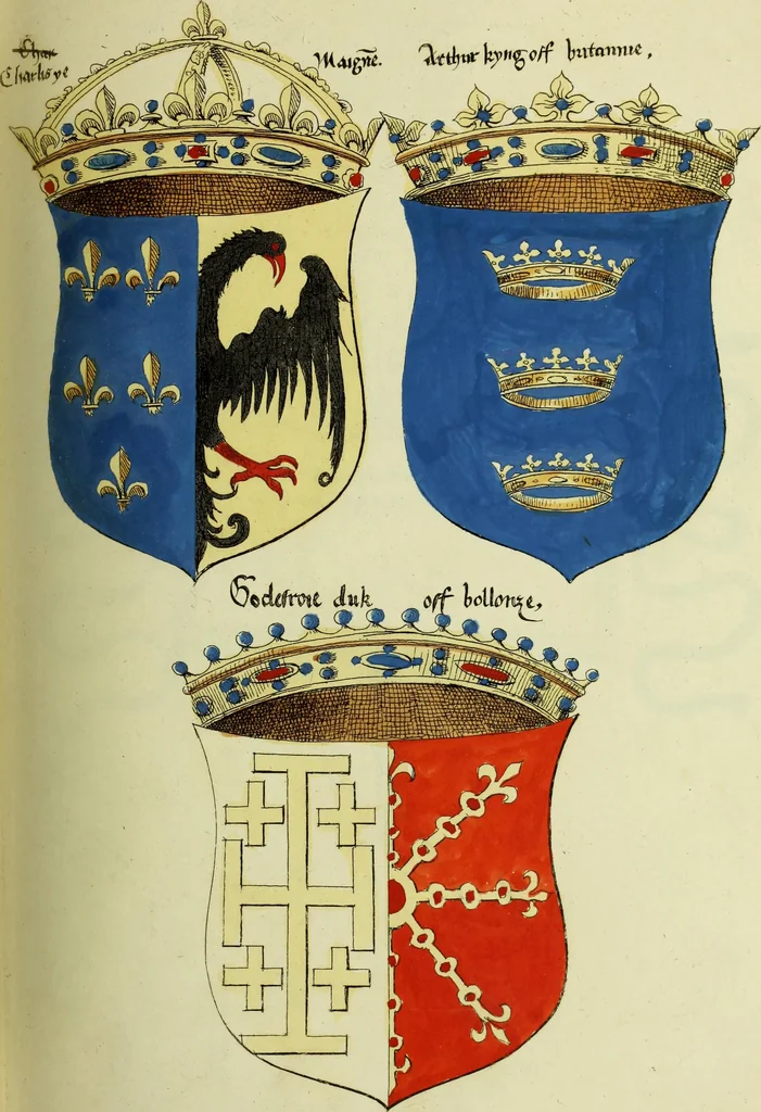 An illustration from Fac simile of an ancient heraldic manuscript, 1822, leaf 57