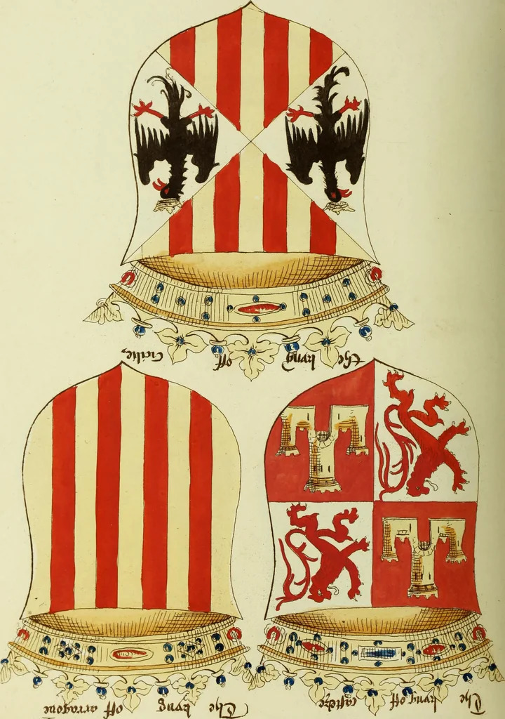 An illustration from Fac simile of an ancient heraldic manuscript, 1822, leaf 71