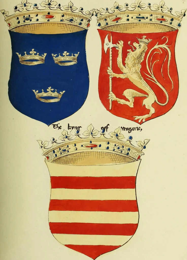 An illustration from Fac simile of an ancient heraldic manuscript, 1822, leaf 73